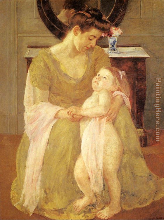 Mother And Child X painting - Mary Cassatt Mother And Child X art painting